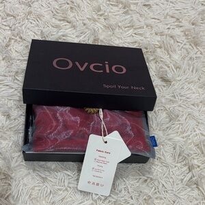 100% cashmere red scarf by Ovcio